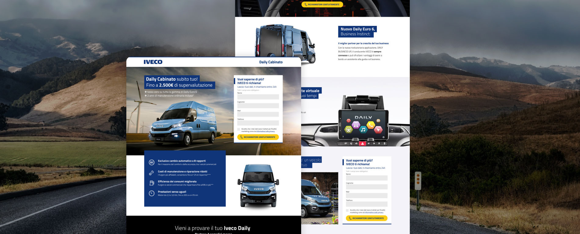 Adacto per Iveco: landing pages con obiettivo Sales Ready Lead 1