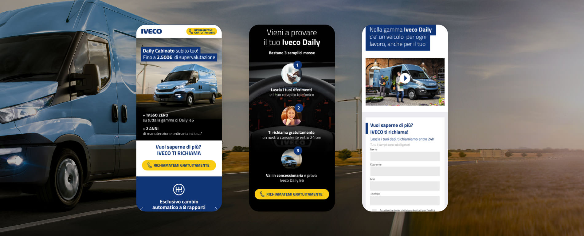 Adacto per Iveco: landing pages con obiettivo Sales Ready Lead 2